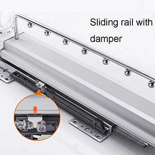 Garde-robe coulissant extensible 460 mm avec tringle métallique LWX