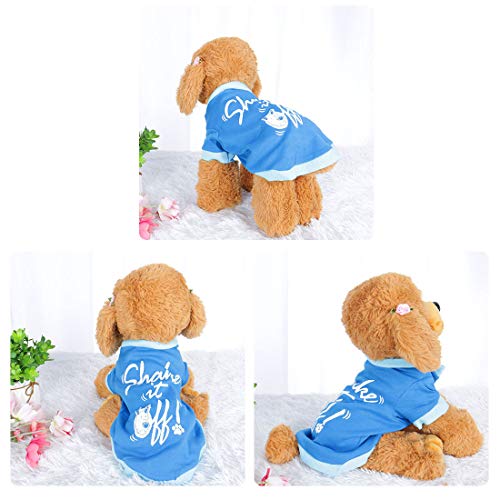 Camiseta para perro de algodón talla L uxcell miniatura 5