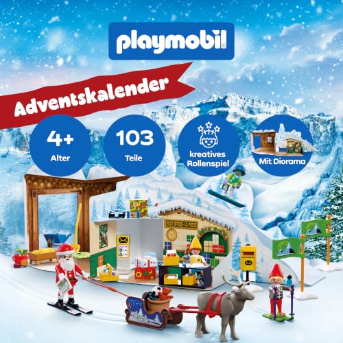 PLAYMOBIL | Christmas | Adventskalender: Am Nordpol | 24‑Tage‑Weihnachtswelt mit Weihnachtsmann, Wichteln, Rentier & Postamt… – Ansicht 2