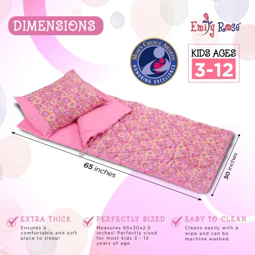 Image of Emily Rose Pink Toddler Nap Mat Set with Warm Blanket