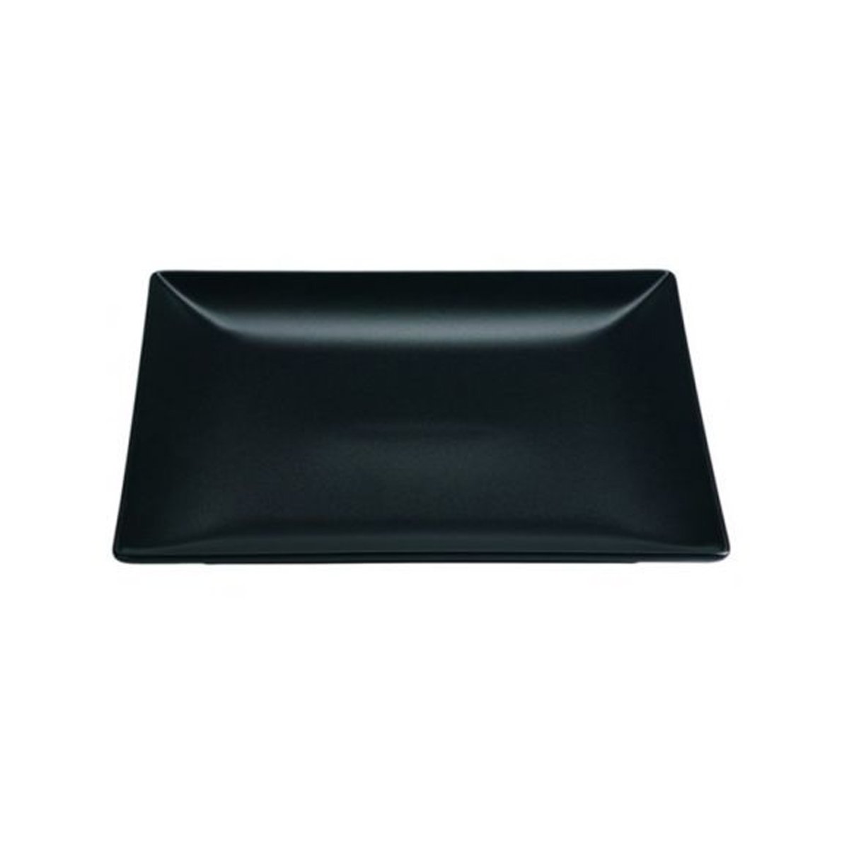 Visiodirect Lot de 6 Assiettes Plates Kuro carrées Noire 26 x 26 cm