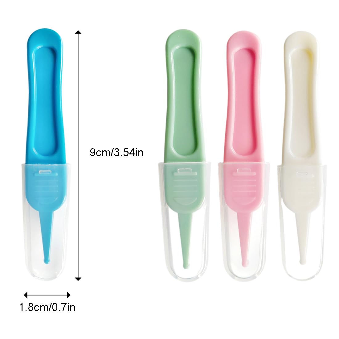 Pinzette Per Pulizia Naso Baby - 4 Pezzi In Plastica Sicura - Foto 12