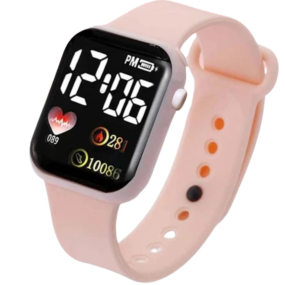 Afford MART Digital Dial Waterproof Smart Design LED Display Kids Watch for Boys & Girls Smart Watch(Pink) (B0C93WPYZQ) Amazon Price History, Amazon Price Tracker