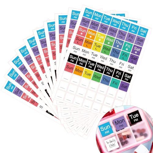 Etiquetas de instrucciones de medicamentos para pastilleros y farmacia de bolsillo