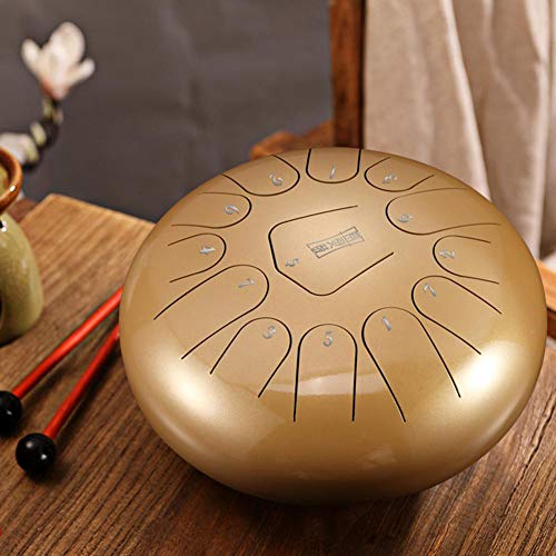 Steel Tongue Drum 13 notas 12 pulgadas con bolsa miniatura 7