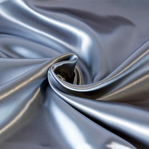 Solid Crepe Back Satin Fabric - Silver - 60