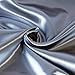 SOLID CREPE BACK SATIN FABRIC - Silver - 60" WIDTH SOLD BTY POLYESTER SILK