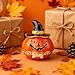 Furuida Magic Pumpkin Trinket Boxes Hinged Enamel Hand-Painted Figurine Craft Ornaments Unique Gift for Fall Halloween Decor