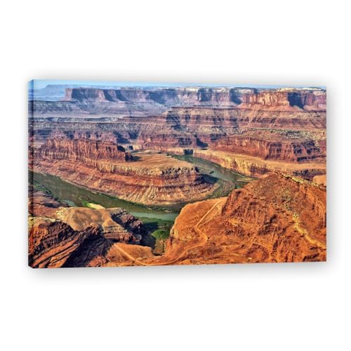 Tableau moderne canyon peinture nature haute definition 30x48cm cadre bois