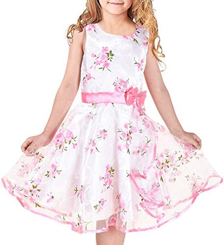 3 Layers Girls Dress Sunflower Wave Pageant Bridesmaid Size 7-8