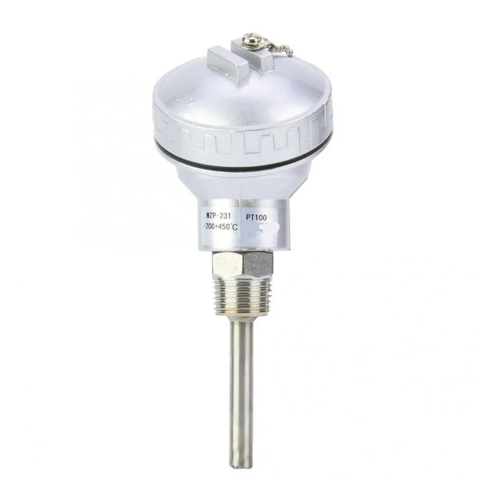 Sensor De Temperatura Sonda de Sensor de Temperatura PT100 de Acero Inoxidable de 50 a 400 mm, Cabezal de Terminal de termopar de Rosca 1/2 for Sensor de Temperatura(200mm-6core)