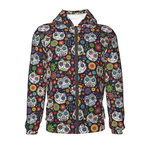 Mexican Dead Cat Kid Hoodies Boys Zip Up Sweatshirts Girls Pullover with Pocket2