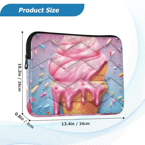 Funda para laptop de 13-14 pulgadas color rosa Ice Cream miniatura 3