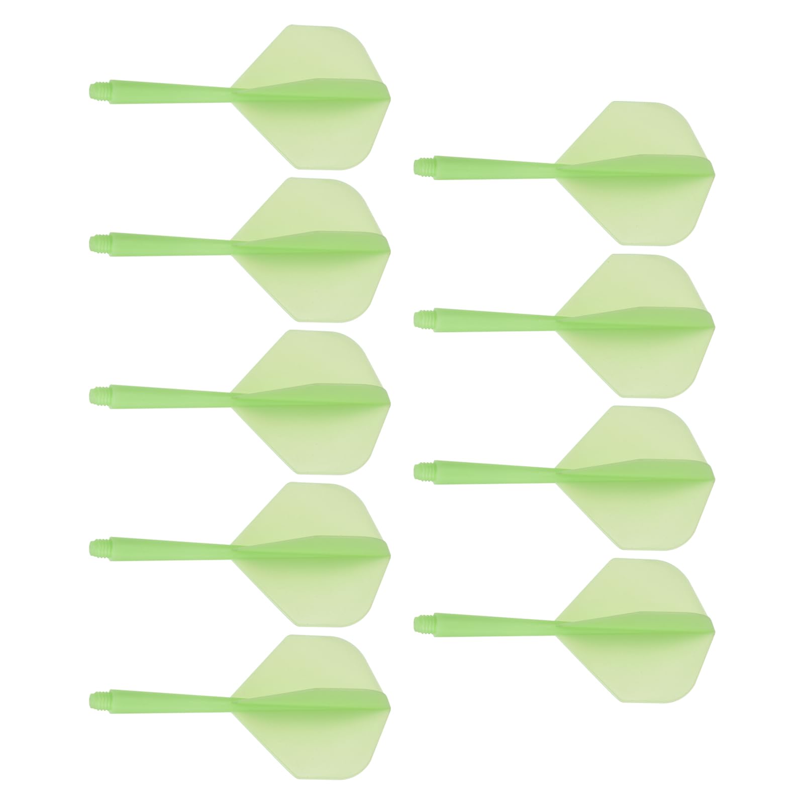 YOKIVE 9 Pcs Integrated Dart Shaft Flights, Indoor Outdoor Lightweight Darts Flights Set, Green