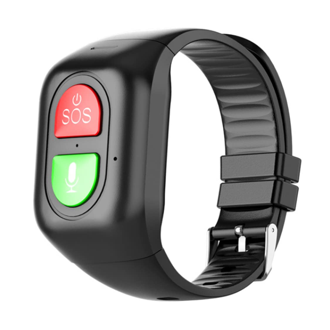 Rastreadores de Actividad física, Pulsera SOS Pulsera de Seguimiento GPS Ubicación Llamada de Emergencia Rastreadores de Actividad física Reloj para Personas Mayores Niños Negro, Seguimiento GPS