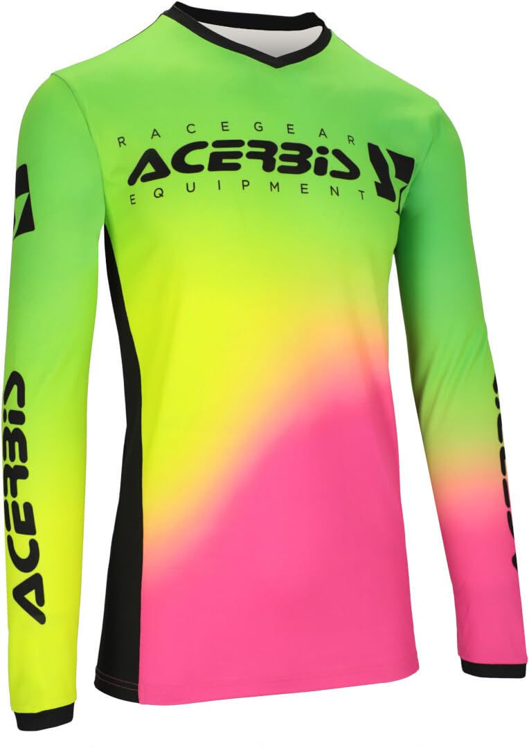 Acerbis MX J-Track Stabi Maglia Motocross, Multicolore, XL