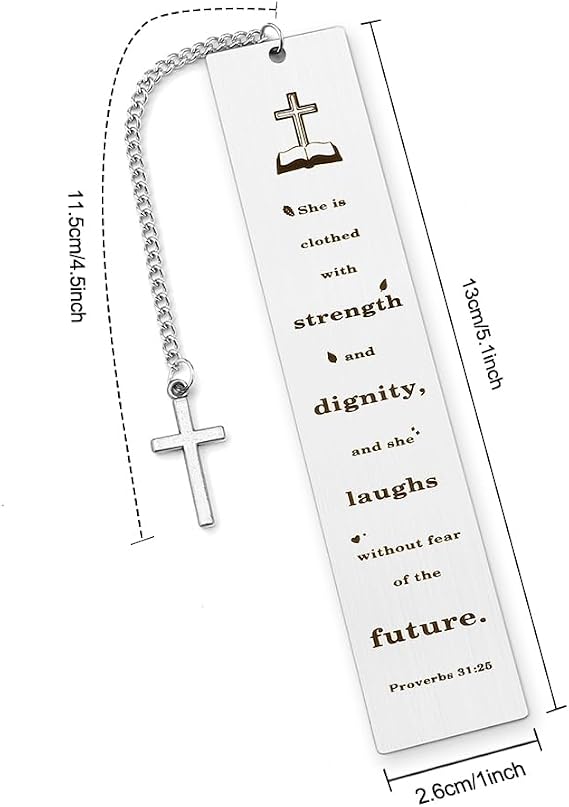 Christian Gifts for Women,Christmas Stocking Stuffers, Christian Bible Bookmark,Religious Gifts,Inspirational Faith Baptism Gifts,Bible Verse Bookmark for Book Lover Confirmation Gifts for Teenage