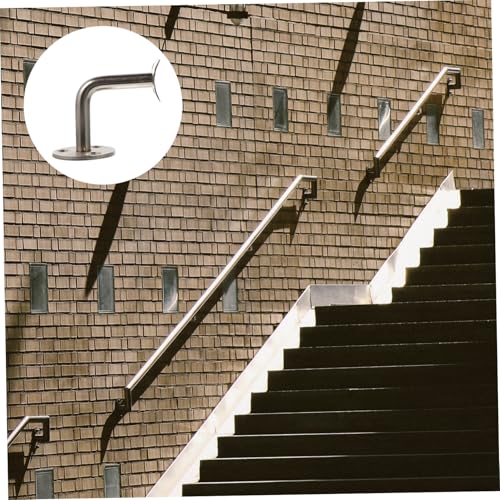 Soportes de pasamanos de acero inoxidable LALAFINA para escaleras en villas y baños pack de 4 3