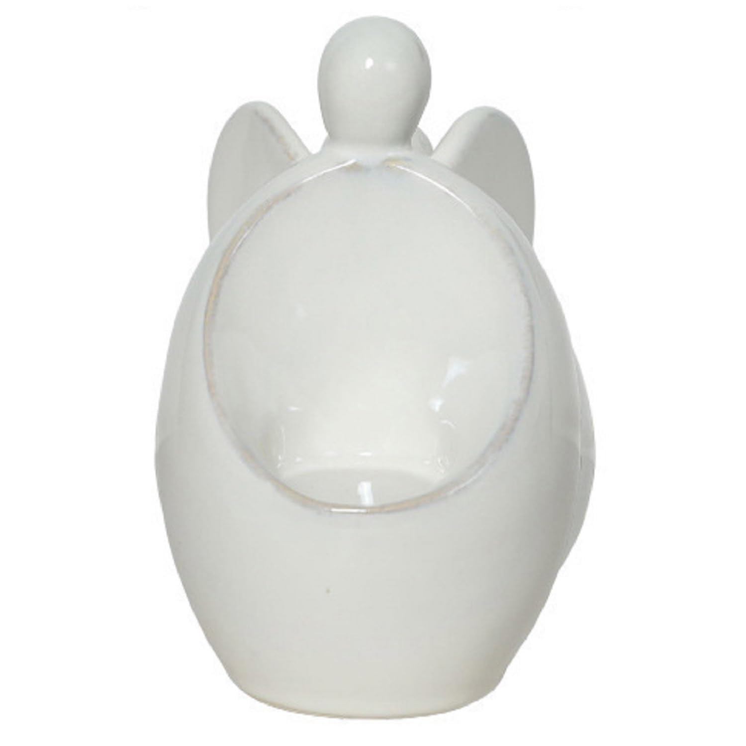 Bafnsiji Glossy Ceramic Angel Candle Holder - Tealight Stand for Home Decor