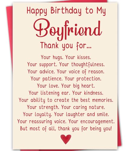 ATTLVV Happy Birthday Card & Gifts for Boyfriend,Funny Birthday Card for Boyfriend,Romantic...