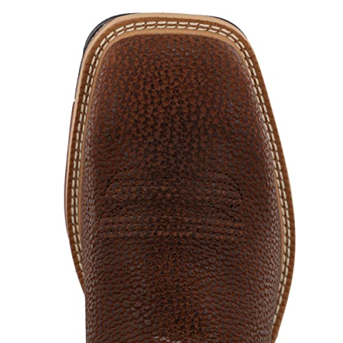 Image of Twisted X Men's 12 inch Western Work Boot, Square Toe, Peanut Distressed & Navy, 10.5 EE
