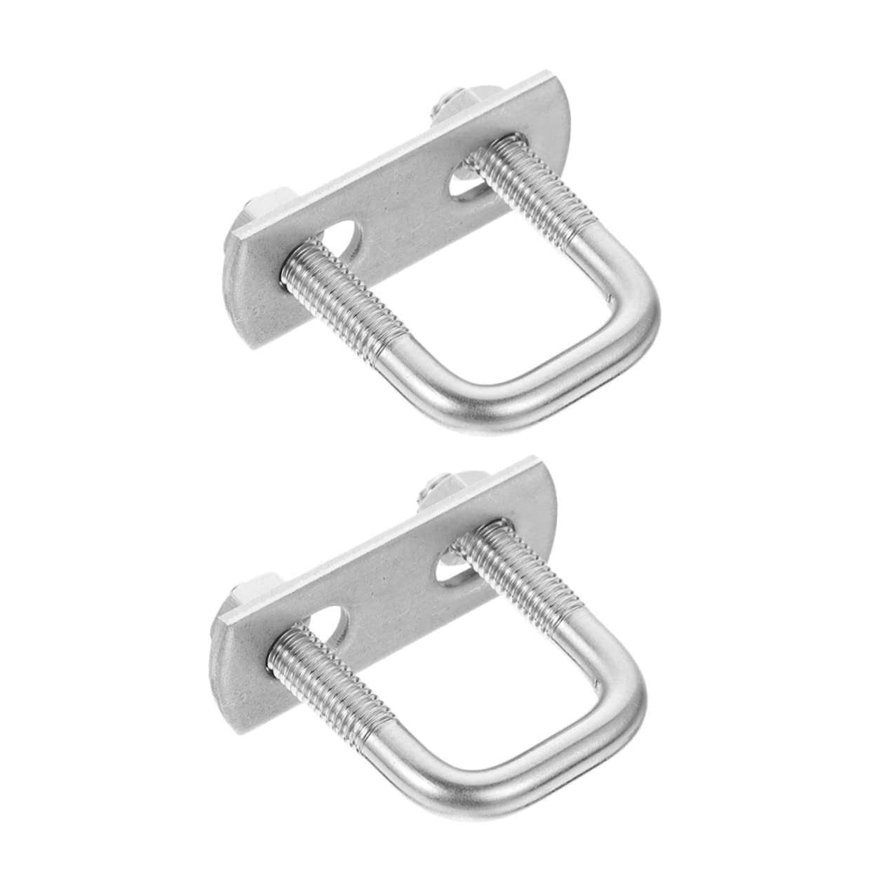 Cabilock 2sets 2 Pcs U Shaped Bolts Right Angle Clamps for Pipes and Tubes Fasteners for Industrial and Household Use 2pcs*2