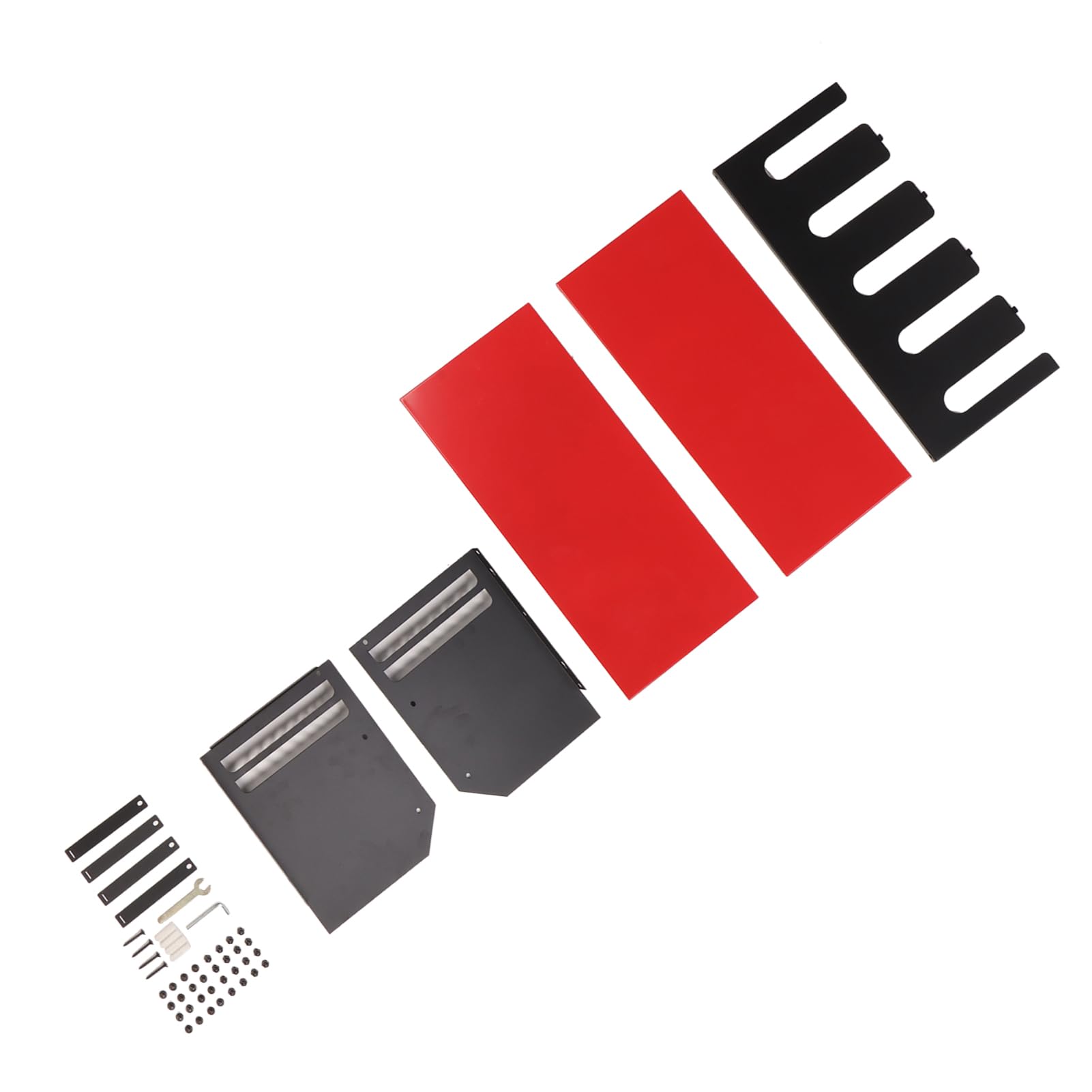 Organizator elektronarzędzi Uchwyt ścienny 5 gniazd Elektryczny stojak na wiertarki Wytrzymały uchwyt wiertniczy do magazynu warsztatu garażowego(czerwony)