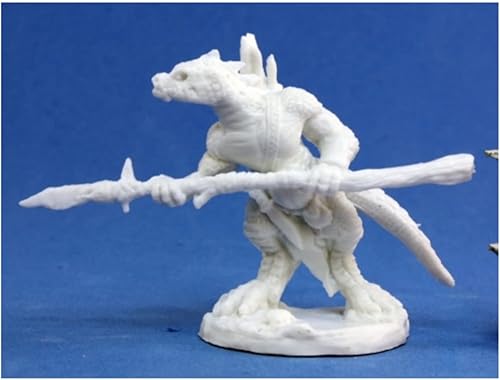 REAPER Lizardman Spearman (1) Miniatura