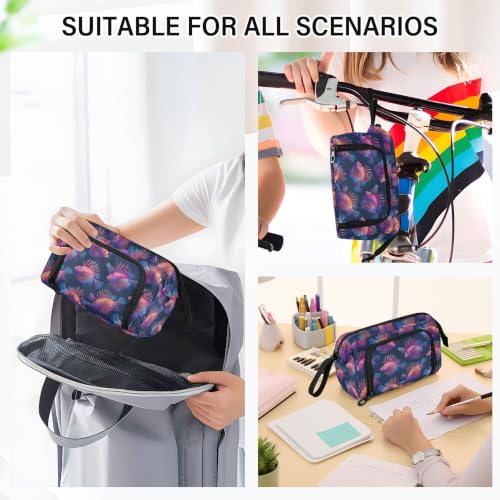 Image of Fisyme Colorful Ocean Fishes Pencil Case Large Capacity Pen Bags Box Big Makeup Pouch Organizer