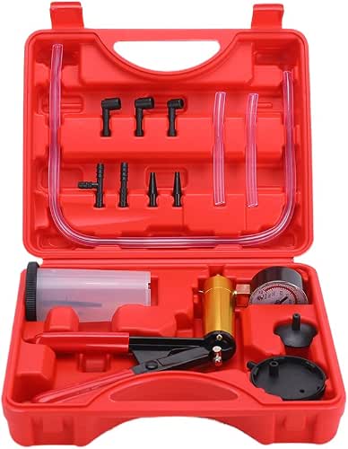 Brake Bleeder Kit with Hand Held Vacuum Pump and Adapters,