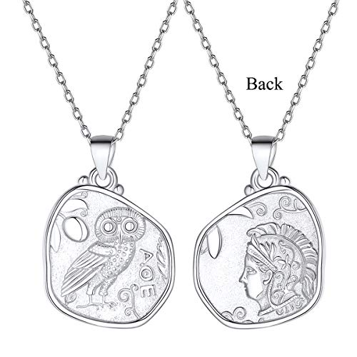 ChicSilver Coin Necklace Sterling Silver Vintage Round Circle Disc Dainty Coin Pendant Necklaces for Women2