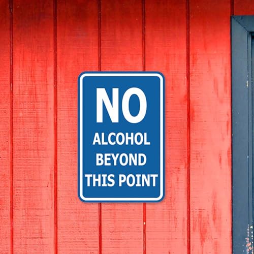 Panneau No Alcohol Beyond This Point pour interdire l'alcool sur support plan lisses - 2