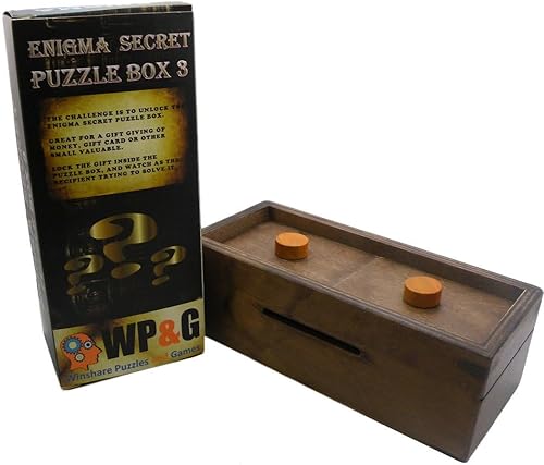 Miniatura 3 de Caja de rompecabezas Enigma Secret Explorer – Dinero y tarjetero de regalo en un candado de madera con compartimento oculto, alcancía, juego de