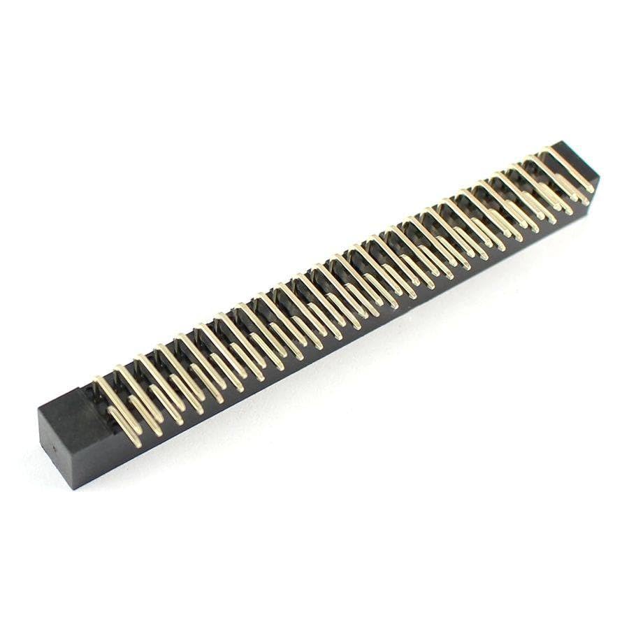 Generic 100 Pcs 2mm 2x25Pin 50 Pin Right Angle Male Shrouded IDC Box Header Connector