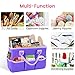 Godery Desktop Tote and Organizer, Teacher Helper Bag for Arts, Books, Stationery, Office Desk Organization, Make-up Storage with Handles for Travel (PURPLE)