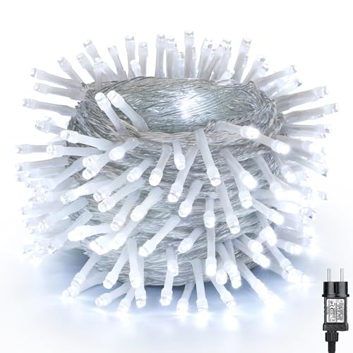 NEXVIN Lichterkette Außen 20M 200 LED Weihnachtsbeleuchtung Außen...