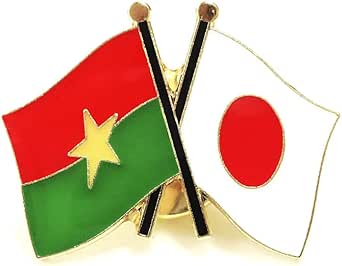 世界の国旗ピンバッジ（2ヶ国友好旗 サイズ：約20×20ｍｍ）