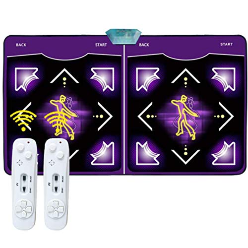 Drahtlose doppelte Tanzmatten, Tanz Musik Teppich HD-Spielekonsole Gewicht verlieren Laufen drahtlose Technologie Arcade-Stil Tanzspiele für