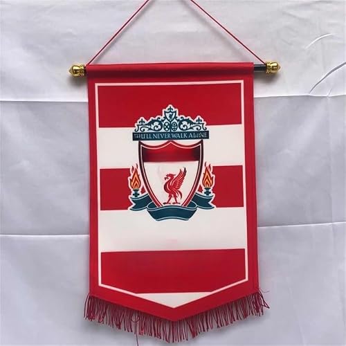 Football Club Pennant Flag Hanging Outdoor Or Indoor for Bedroom/Club/Bar/Event/Fan Merchandise Soccer (Liverpool)