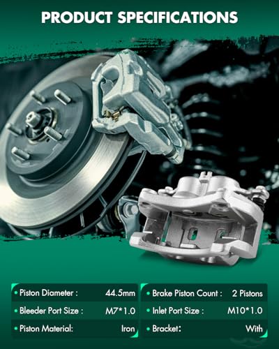 Image of SCITOO 19B7147 Front Right Disc Brake Caliper w /Bracket Fit For INFINITI For Q50 2014-2018,For Nissan For Rogue 2014-2018,For Nissan For X-Trail 2014-2015, Double Pistons