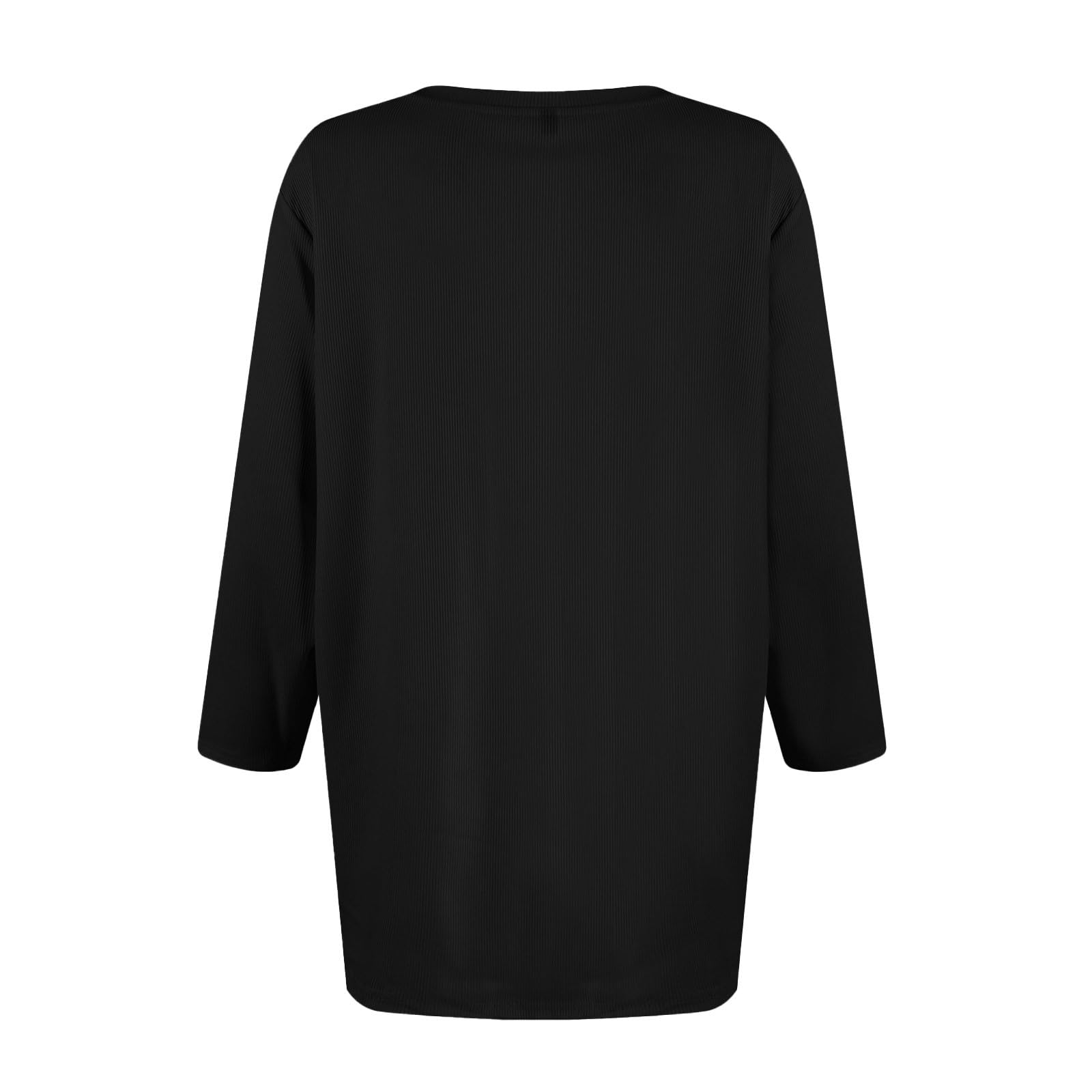 3/4 Arm Pullover Damen Rundhals Passform Basic top Lässige Longshirt