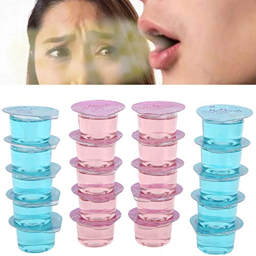 ZJchao Portable Jelly Mouthwash, Rose Mint Oral Cleaning Care Mouth Wash Freshen Breath Mouthwash, Remove Tooth, Remove Bad Breath (13ml*20pcs)