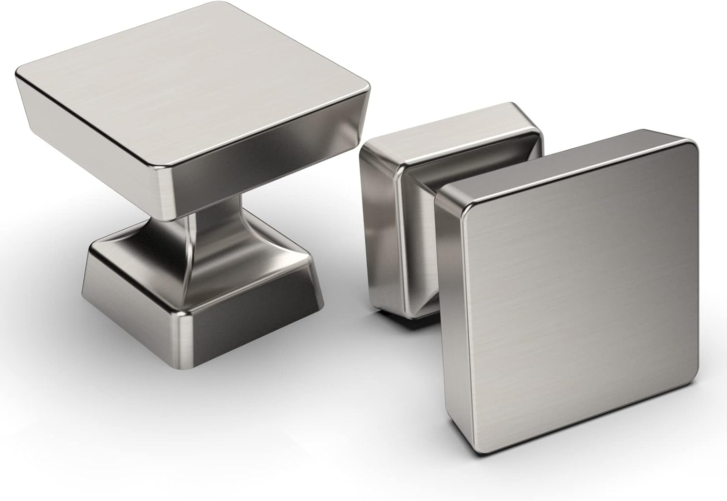 Amerdeco 10 Pack Brushed Satin Nickel Cabinet Knobs 1.2 Inch(30mm) Single Hole Cabinet Handles Dresser Knobs Drawer Knobs and Pulls for Bathroom Cabinets ZH0008 Knob 10 Brushed Satin Nickel