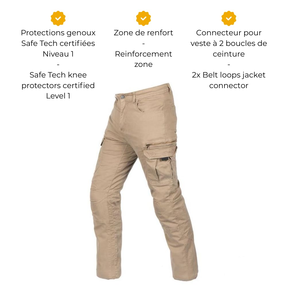 Pantalon Moto NAZAIRE homme Homologué EN17092 A Toutes saisons M
