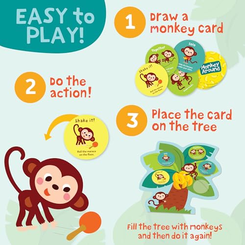Image of Peaceable Kingdom Deluxe Monkey Around First Game for Toddlers Interactive Play with Parent Ages 2+