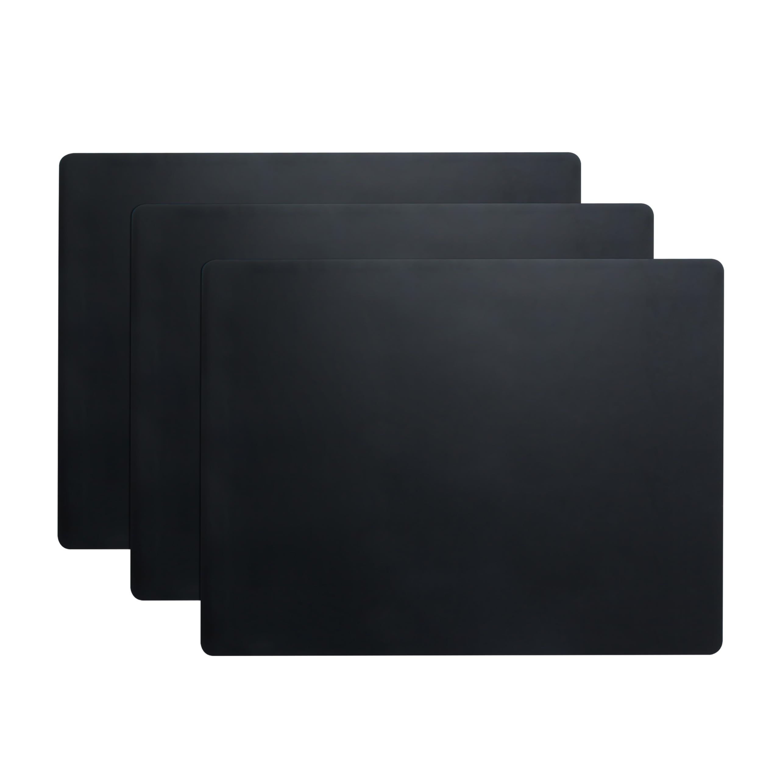 YACEYACE 3Pcs Black Silicone Mats, 15.7