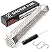Z GRILLS Pellet Smoker Tube with 2 Hooks and Brush, 12" BBQ Billowing Smoke Mesh Stainless Steel for Cold/Hot Smoking Z GRILLS Pellet Smoker Tube with 2 Hooks and Brush, 12" BBQ Billowing Smoke Mesh Stainless Steel for Cold/Hot Smoking