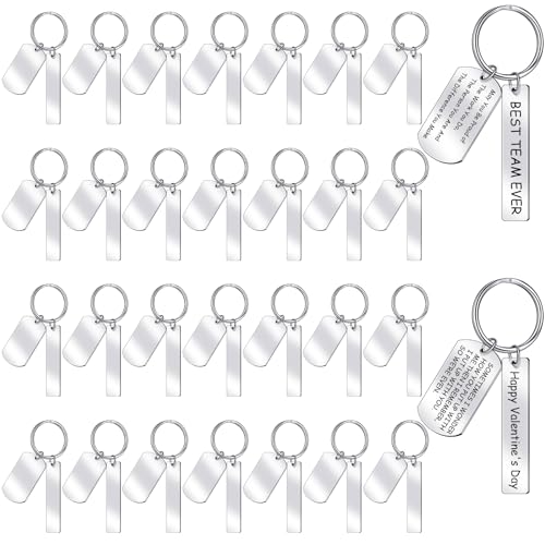 Llaveros grabables de metal Gisafai x30, placas en blanco para grabado