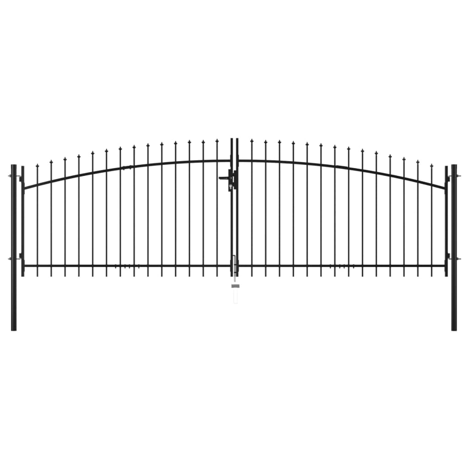 Tidyard Puerta Doble para Valla con Puntas de Lanza 400x200 cm