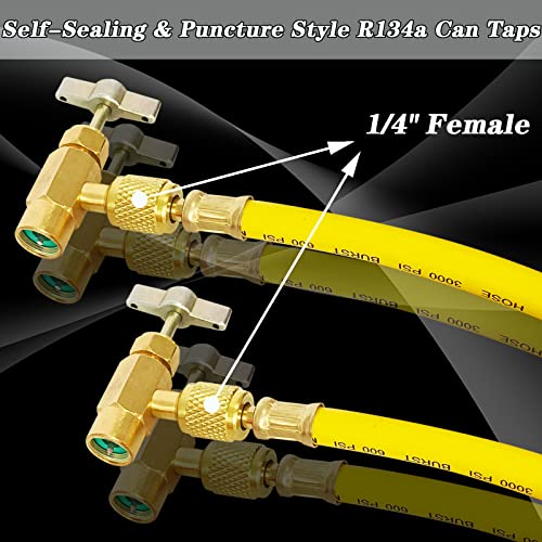 Boltigen R134A Can Tap, Self Sealing & Puncture Style 134A Can Taps, Ac Freon Can Tap Kit, With R134A Tank Adapter, Valve Core Removal Tool, For R134A Refrigerant Refill #TOP3